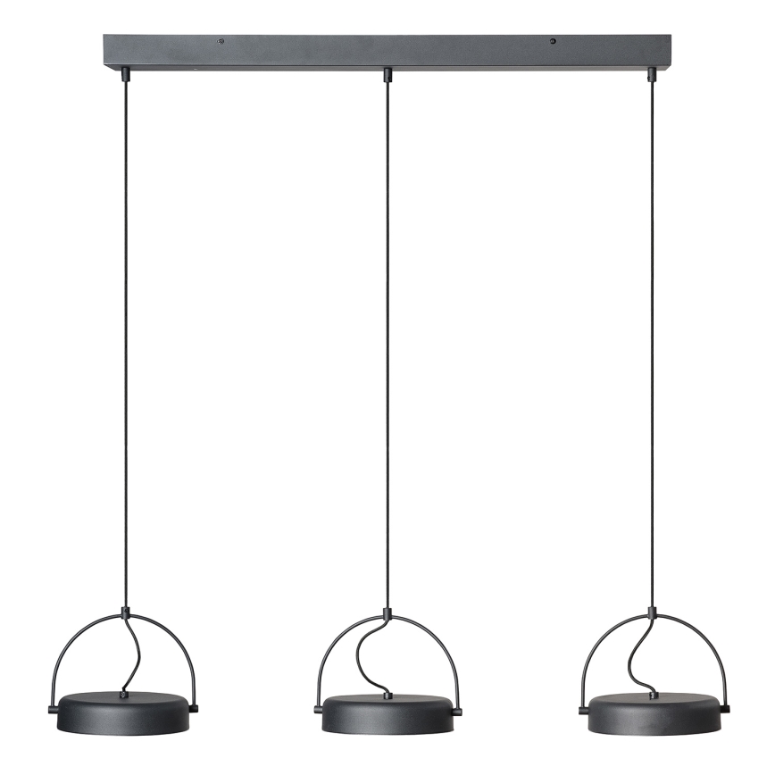 Osram - pakabinama LED liustra ant laido DECOR PUCK 3x LED/12 W/230 V CRI 90 juoda