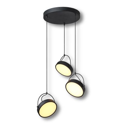 Osram - pakabinamas LED šviestuvas ant laido DECOR PUCK 3xLED/12W/230V CRI 90 juodas