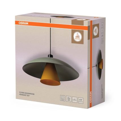Osram - Pakabinamas šviestuvas ant laido DECOR FLYING MUSHROOM 1xE27/25W/230V skers. 50 cm žalias