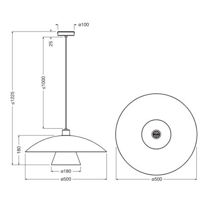 Osram - Pakabinamas šviestuvas ant laido DECOR FLYING MUSHROOM 1xE27/25W/230V skers. 50 cm žalias