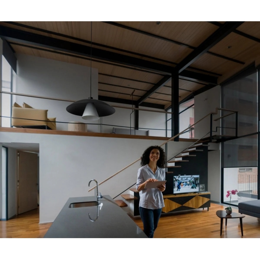 Osram - Pakabinamas šviestuvas ant laido DECOR FLYING MUSHROOM 1xE27/25W/230V, skersmuo 50 cm, juodas