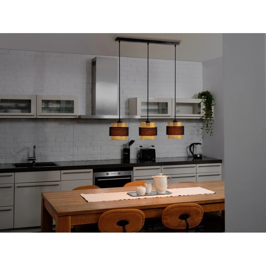 Osram - Pakabinamas šviestuvas ant laido DECOR HORNET 3xE27/10W/230V juoda/auksinė