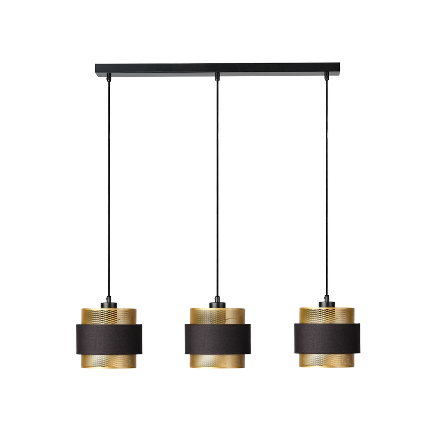 Osram - Pakabinamas šviestuvas ant laido DECOR HORNET 3xE27/10W/230V juoda/auksinė