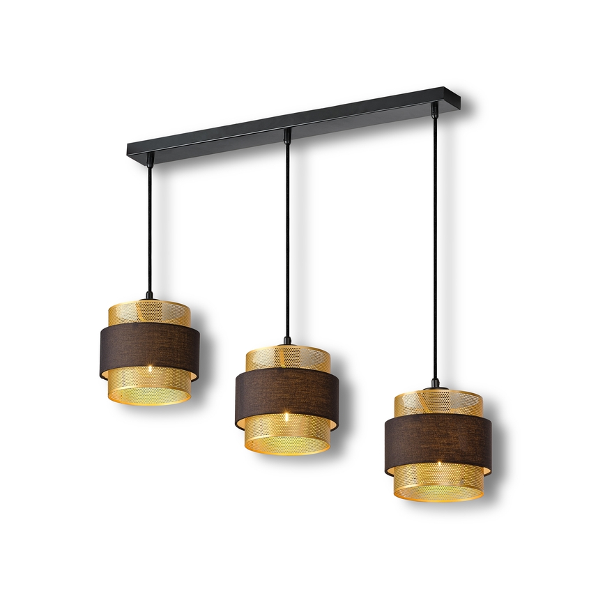 Osram - Pakabinamas šviestuvas ant laido DECOR HORNET 3xE27/10W/230V juoda/auksinė