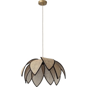 Osram - Pakabinamas šviestuvas ant laido DECOR RATTAN 1xE27/15W/230V, skersmuo 48 cm, smėlinė/juoda