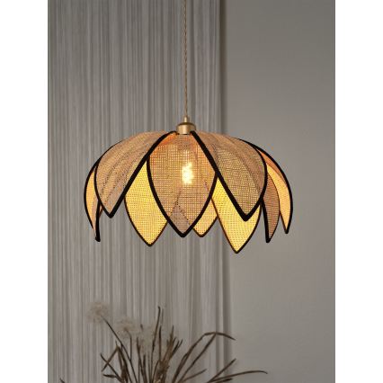 Osram - Pakabinamas šviestuvas ant laido DECOR RATTAN 1xE27/15W/230V, skersmuo 48 cm, smėlinė/juoda