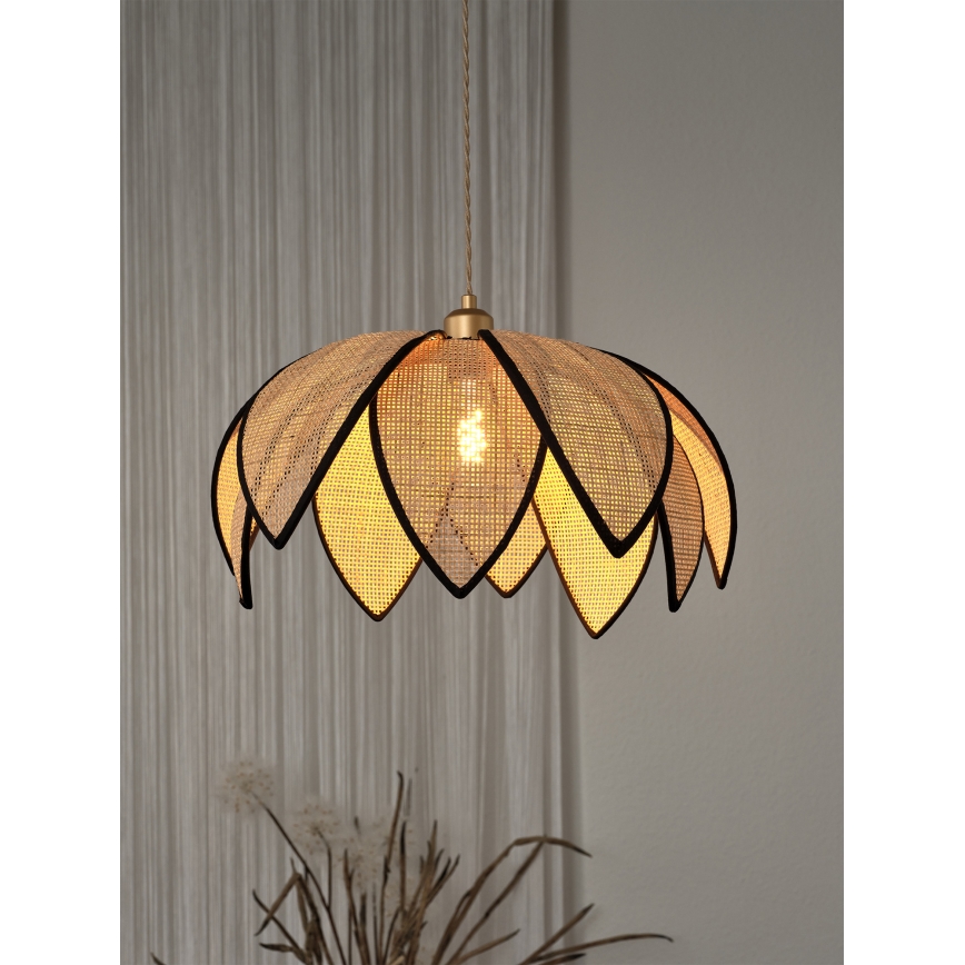 Osram - Pakabinamas šviestuvas ant laido DECOR RATTAN 1xE27/15W/230V, skersmuo 48 cm, smėlinė/juoda