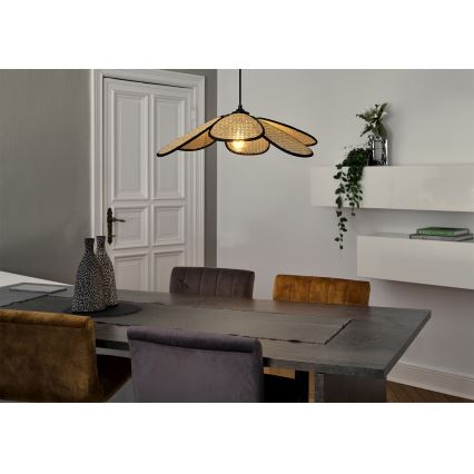 Osram - Pakabinamas šviestuvas ant laido DECOR RATTAN 1xE27/15W/230V skersmuo 58 cm smėlinė/juoda