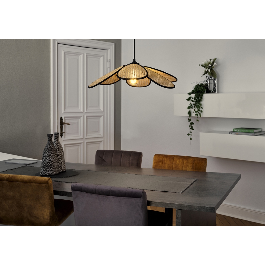 Osram - Pakabinamas šviestuvas ant laido DECOR RATTAN 1xE27/15W/230V skersmuo 58 cm smėlinė/juoda