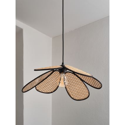 Osram - Pakabinamas šviestuvas ant laido DECOR RATTAN 1xE27/15W/230V skersmuo 58 cm smėlinė/juoda
