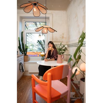 Osram - Pakabinamas šviestuvas ant laido DECOR RATTAN 1xE27/15W/230V skersmuo 58 cm smėlinė/juoda