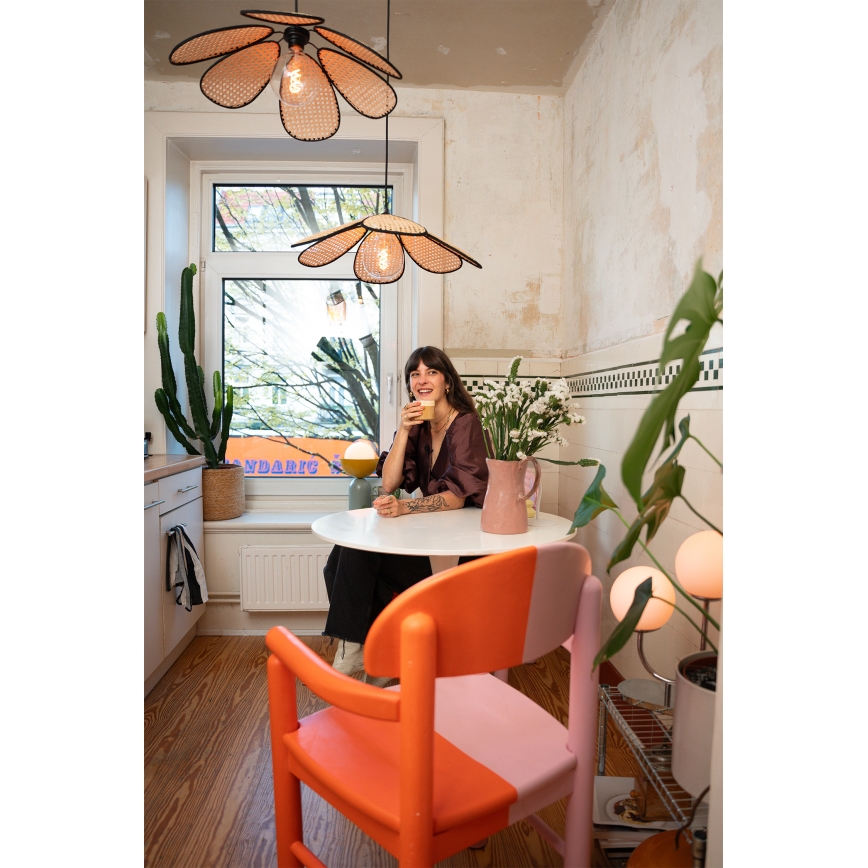 Osram - Pakabinamas šviestuvas ant laido DECOR RATTAN 1xE27/15W/230V skersmuo 58 cm smėlinė/juoda