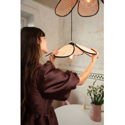 Osram - Pakabinamas šviestuvas ant laido DECOR RATTAN 1xE27/15W/230V skersmuo 58 cm smėlinė/juoda