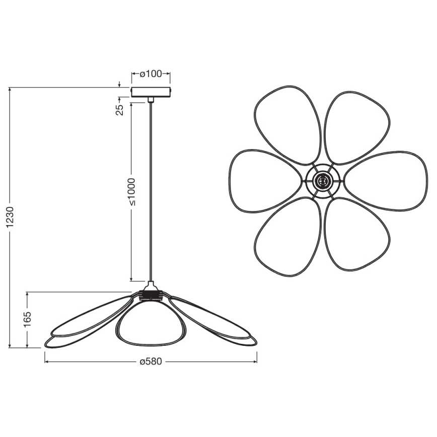 Osram - Pakabinamas šviestuvas ant laido DECOR RATTAN 1xE27/15W/230V skersmuo 58 cm smėlinė/juoda