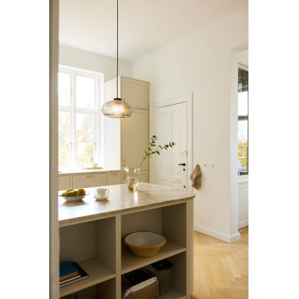 Osram - pakabinamas šviestuvas ant laido DECOR SMOKE 1xE27/12W/230V Ø 28 cm juodas/dūminė pilka