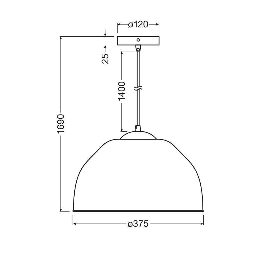 Osram - Pakabinamas šviestuvas su laidu CAMEL BELL 1xE27/9W/230V skersmuo 37,5 cm