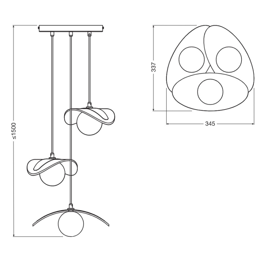 Osram - pakabinamas šviestuvas su laidu DECOR PEARL 3xG9/5W/230V smėlio spalvos