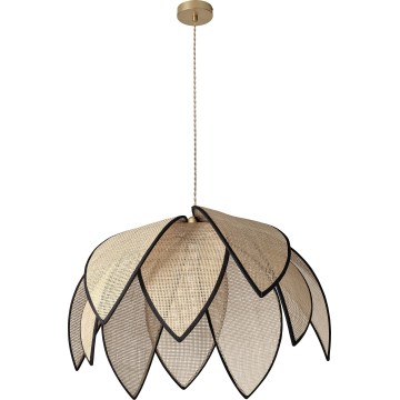 Osram - Pakabinamas šviestuvas su laidu DECOR RATTAN 1xE27/15W/230V skersm. 67 cm smėlinė/juoda