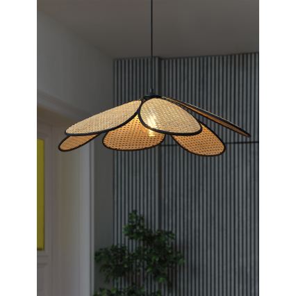 Osram - Pakabinamas šviestuvas su laidu DECOR RATTAN 1xE27/15W/230V skersmuo 69 cm smėlinė/juoda