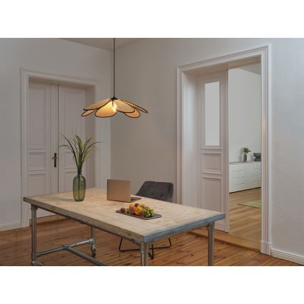 Osram - Pakabinamas šviestuvas su laidu DECOR RATTAN 1xE27/15W/230V skersmuo 69 cm smėlinė/juoda