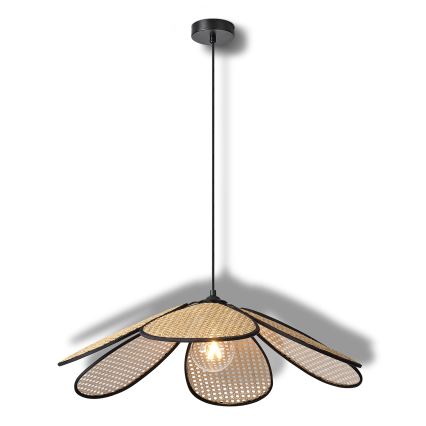 Osram - Pakabinamas šviestuvas su laidu DECOR RATTAN 1xE27/15W/230V skersmuo 69 cm smėlinė/juoda