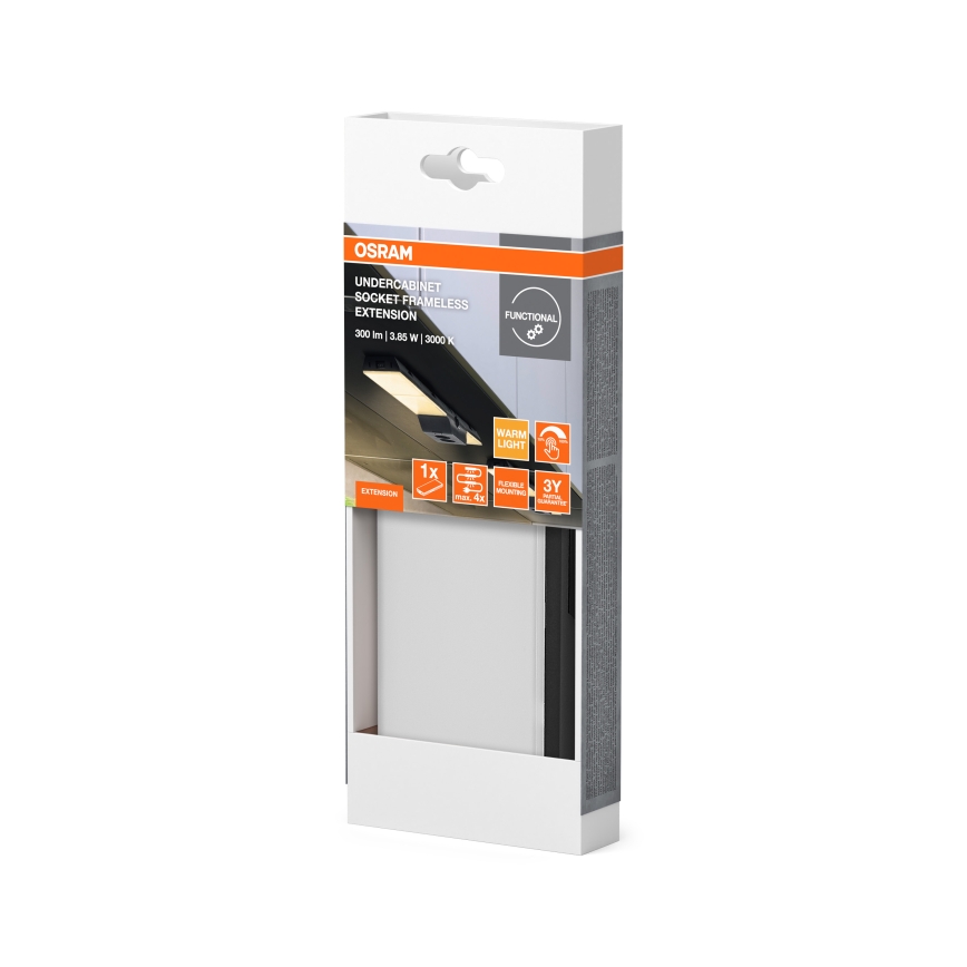 Osram - Išplėtimo rinkinys skirtas po spintelėmis montuojamam LED šviestuvui UNDERCABINET LED/3,85W/36V 3000K 8,1x17,9 cm juoda
