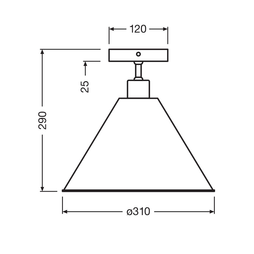 Osram - Paviršinis lubų šviestuvas PULP 1xE27/9W/230V skers. 31 cm