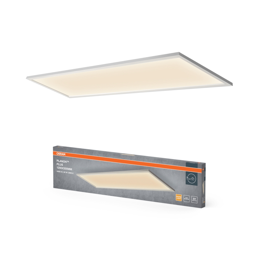 Osram - PLANON paviršinė LED panelė, 40 W, 230 V, 3000 K, 30 x 120 cm, balta