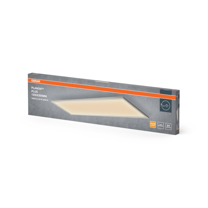 Osram - PLANON paviršinė LED panelė, 40 W, 230 V, 3000 K, 30 x 120 cm, balta