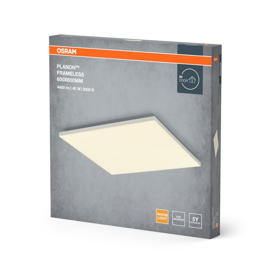 Osram - PLANON paviršinė LED panelė 40W/230V 3000K 60x60 cm balta