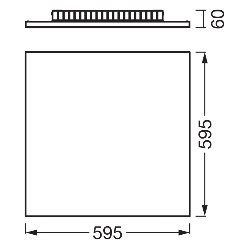 Osram - PLANON paviršinė LED panelė 40W/230V 3000K 60x60 cm balta