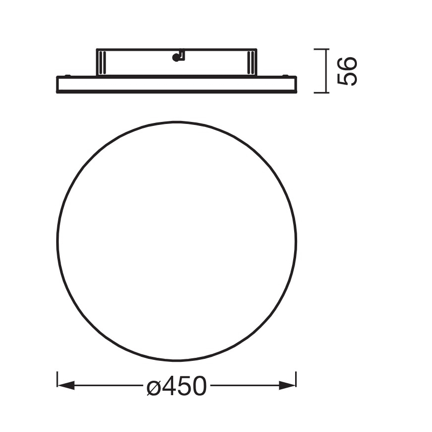 Osram - PLANON prie paviršiaus montuojama LED panelė, 28 W, 230 V, 3000 K, Ø 45 cm, balta