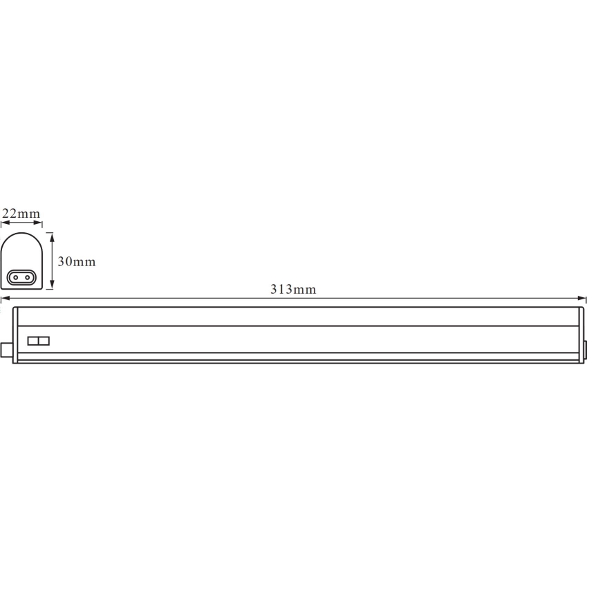 Osram - po spintelėmis montuojamas LED šviestuvas BATTEN LED/4W/230V 30 cm