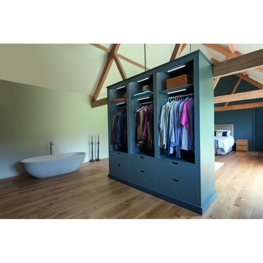 Osram - LED šviestuvas po spintelėmis su judesio ir sutemos jutikliu MOBILE LED/1W/5V 500 mAh 20 cm balta