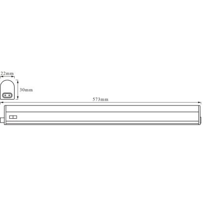 Osram - po spintelės montuojamas LED šviestuvas BATTEN LED/8W/230V 4000K 57,3 cm