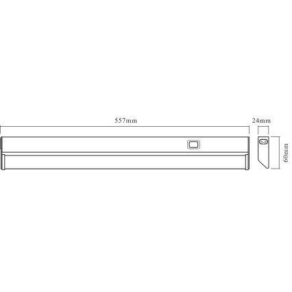 Osram - po spintelės montuojamas LED šviestuvas LINEAR LED/10W/230V 3000K 55,7 cm sidabrinis