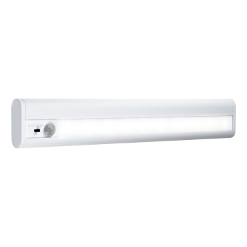 Osram - po spintelės montuojamas LED šviestuvas su judesio ir sutemų jutikliu LINEARLED LED/2,9W/9V 6xAA 4000K 31,4 cm baltas