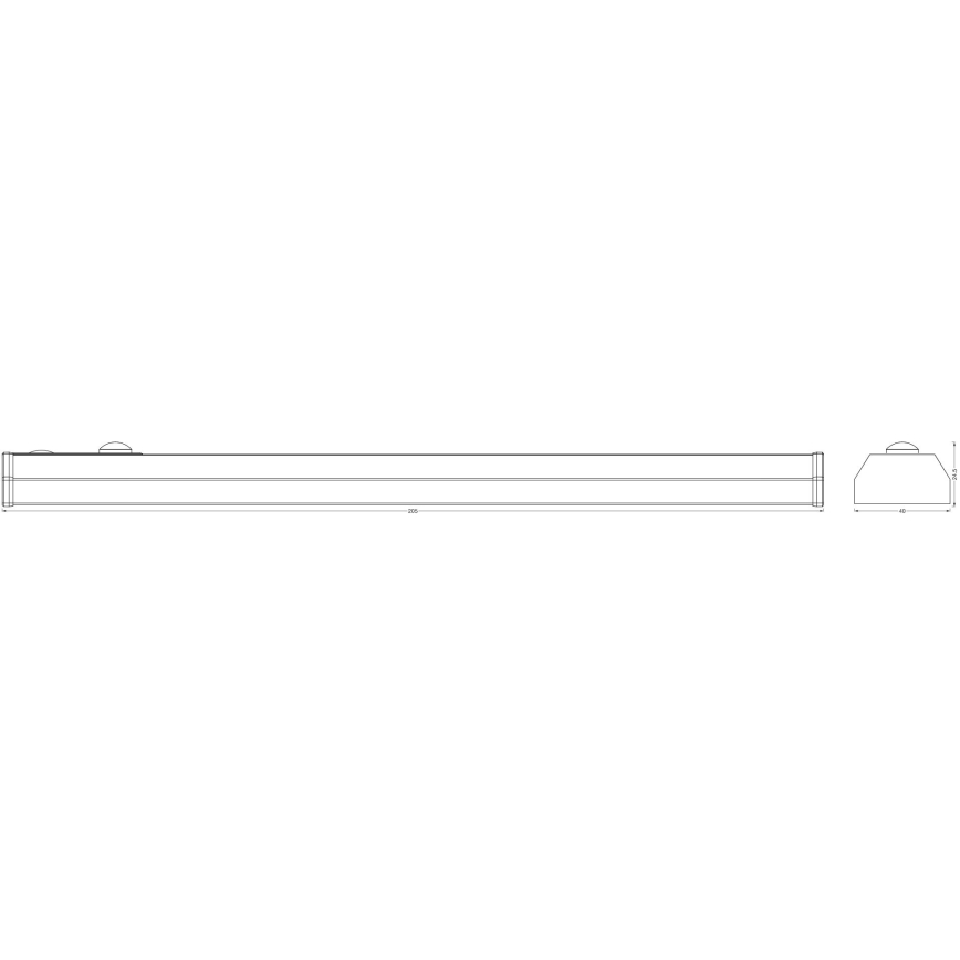 Osram - po spintelės montuojamas LED šviestuvas su jutikliu MOBILE LED/1W/3,7V 500 mAh 20 cm