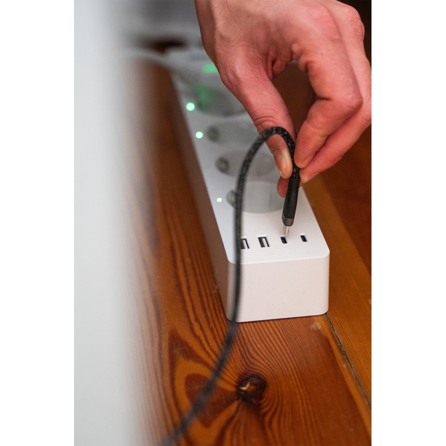 Osram - Prailginimo laidas SMART+ 4Z F tipo + 2xUSB-A + 2xUSB-C Wi-Fi