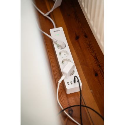 Osram - Prailginimo laidas SMART+ 4Z F tipo + 2xUSB-A + 2xUSB-C Wi-Fi