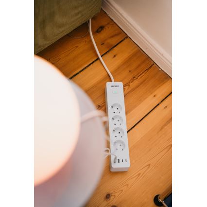 Osram - Prailginimo laidas SMART+ 4Z F tipo + 2xUSB-A + 2xUSB-C Wi-Fi