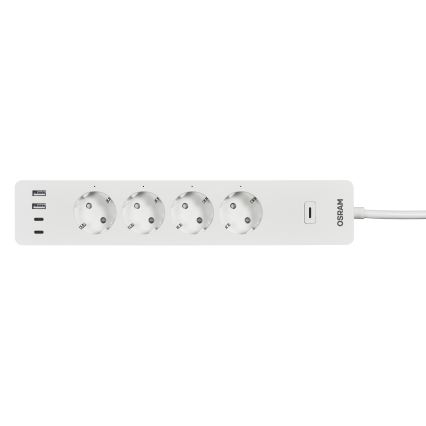 Osram - Prailginimo laidas SMART+ 4Z F tipo + 2xUSB-A + 2xUSB-C Wi-Fi