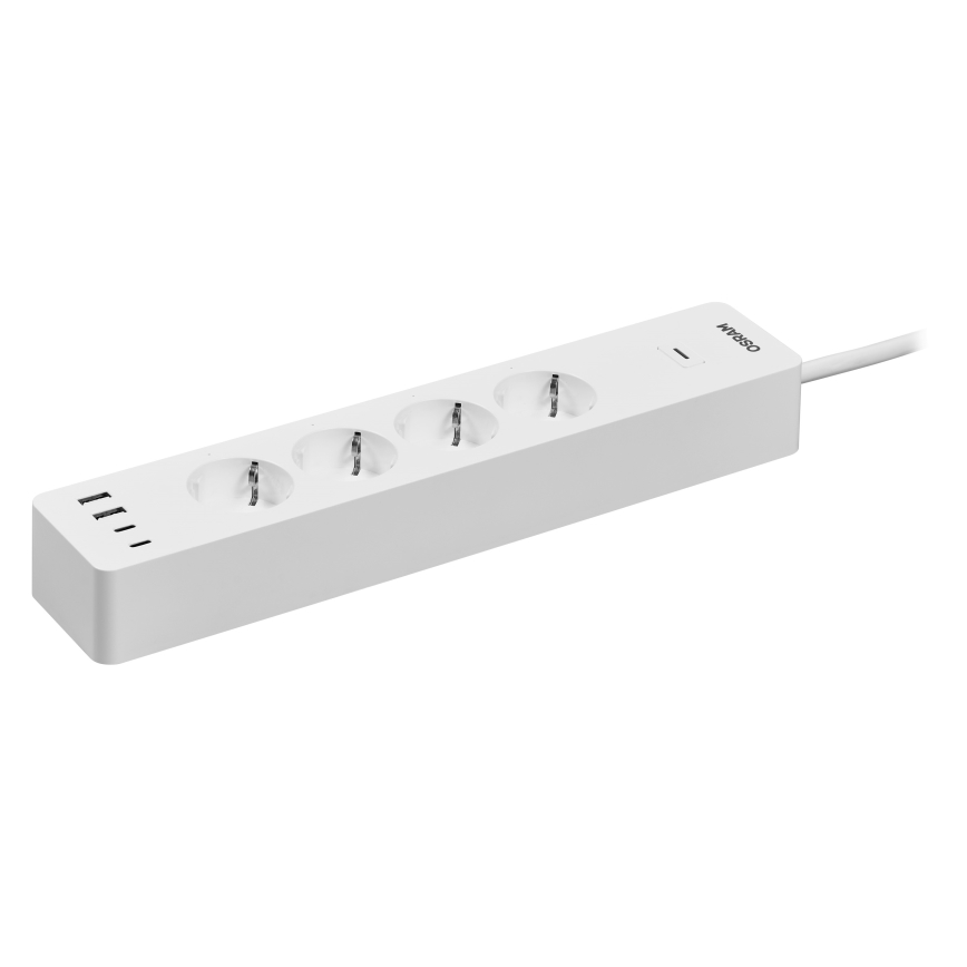 Osram - Prailginimo laidas SMART+ 4Z F tipo + 2xUSB-A + 2xUSB-C Wi-Fi