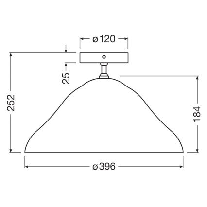 Osram - Prie lubų montuojamas šviestuvas LOTUS LEAF 1xE27/9W/230V skersm. 39,6 cm
