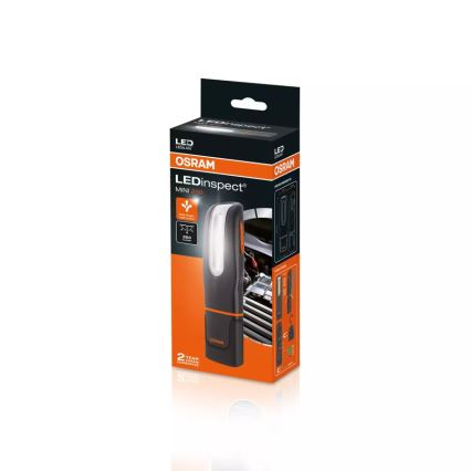 Osram - reguliuojamo ryškumo įkraunamas LED žibintuvėlis LEDINSPECT MINI250, LED/7W/3,7V, IP65, 2000 mAh