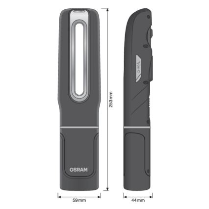 Osram - įkraunamas LED žibintuvėlis su reguliuojamu ryškumu LEDINSPECT MAX500 LED/16W/3,7V IP65 4500 mAh