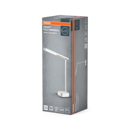 Osram - pritemdomas jutiklinis stalinis LED šviestuvas PANAN LED/5,2W/5V 1200 mAh CRI 90