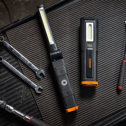 Osram - reguliuojamo ryškumo įkraunamas LED žibintuvėlis LEDINSPECT WIRE-FREE PRO 600 LED/5W/3,7V IP54 2600 mAh