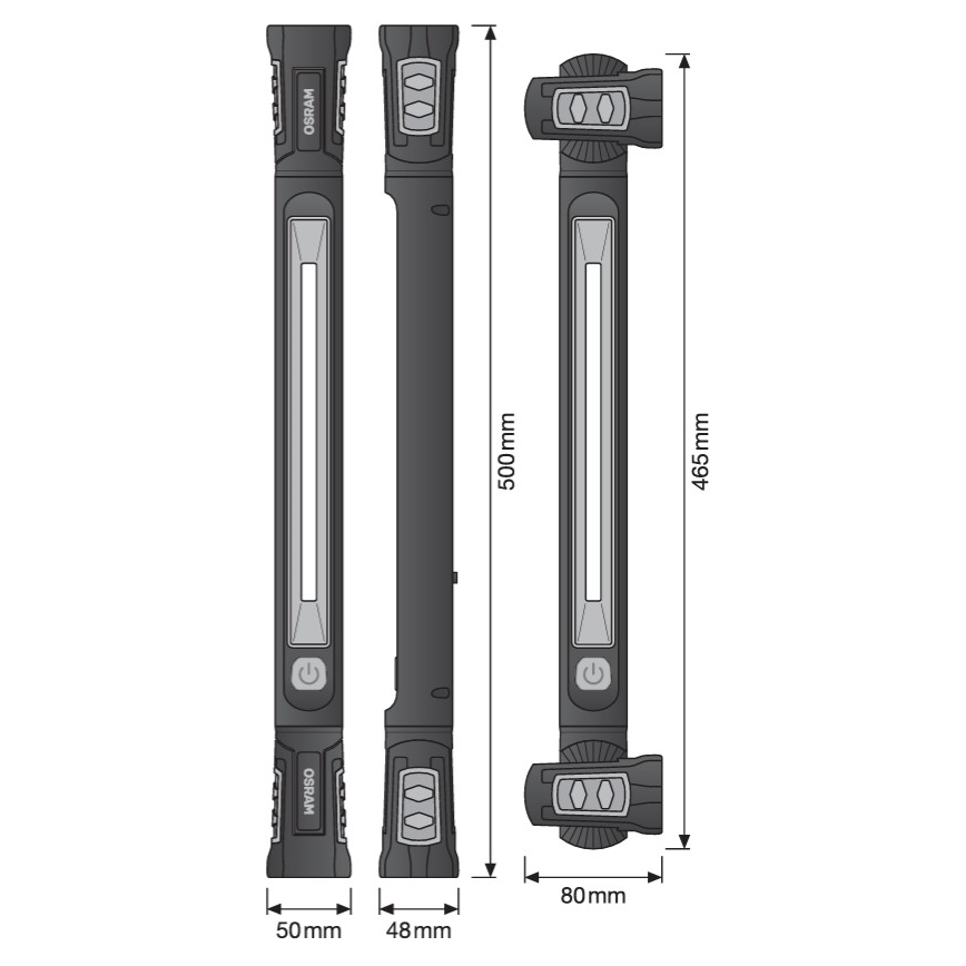 Osram - įkraunamas reguliuojamo ryškumo LED žibintuvėlis LEDINSPECT UTILITY1000 LED/19W/7,4V 2600 mAh