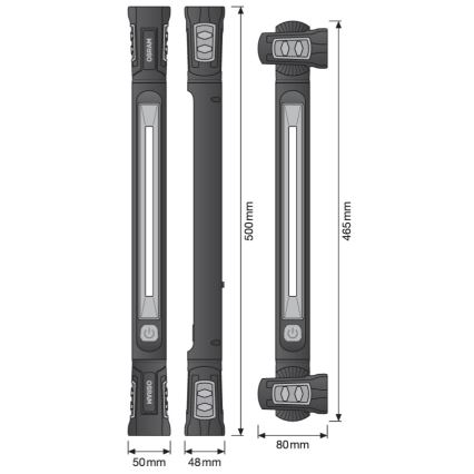 Osram - LED įkraunamas žibintuvėlis su reguliuojamu ryškumu LEDINSPECT UTILITY1000 LED/19W/7,4V